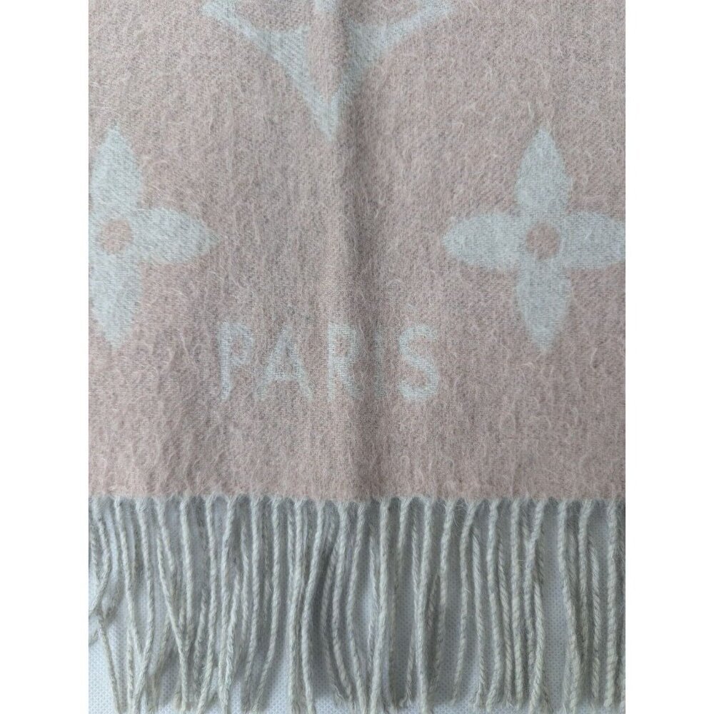 Louis Vuitton LV Logo Reykjavik Scarf Gradients 100%Cashmere Made in Italy - Picture 5 of 11